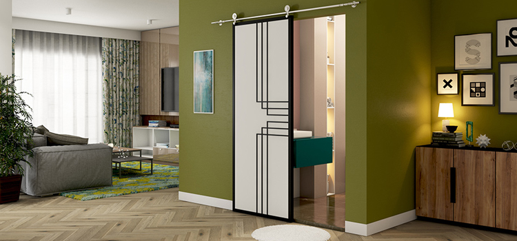 sliding bathroom door installation in Castroville
